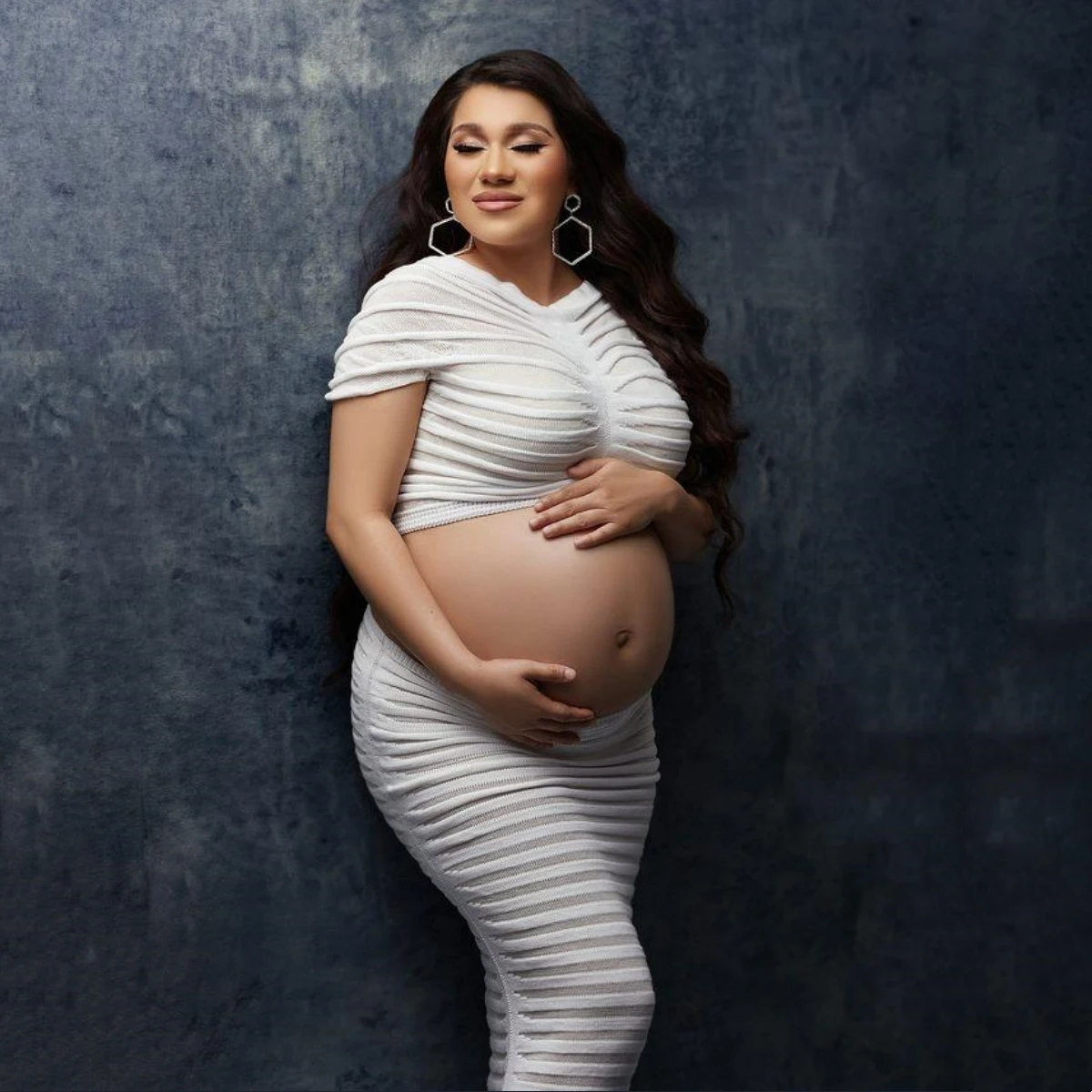 

Вязаные прозрачные комплекты из двух предметов для фотосессии для беременных 2 в 1, одежда для фотосессии беременных