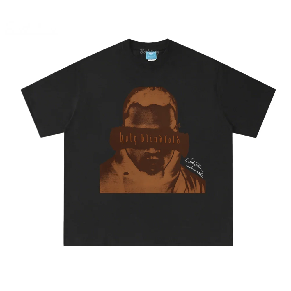 

Chris Brown - Holy Blindfold T-shirt Hip Hop O-neckTshirts Sleeve Male Printing Punk T Shirt Gothic Streetwear 100%Cotton Tops