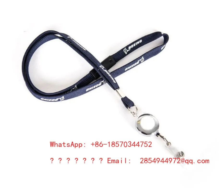 

Шнурок для удостоверения гражданской авиации Boeing с телескопической застежкой-фиксатором, для пилотских удостоверений BOEING787