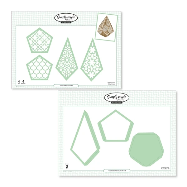 

The Geometric Terrarium & Trellis Die Set Metal Cutting Dies for Scrapbooking Accessories Die Cut Gift Box Frame Card Craft