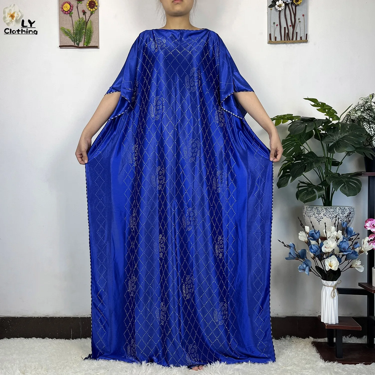 Muslim Dress 2023 New African Abaya Women Kaftan islamic Clothing With Scarf African Women Dress Inlaid Mubarak Dubai Dress