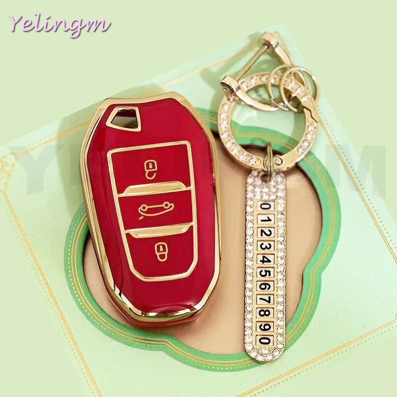 TPU-Schutzhülle für Peugeot 2008 3008 4008 5008 308 408 508 Citroen C1 C2 C4 C6 C3-XR Picasso Grand DS3 DS5 Auto-Fernbedienungsgehäuse