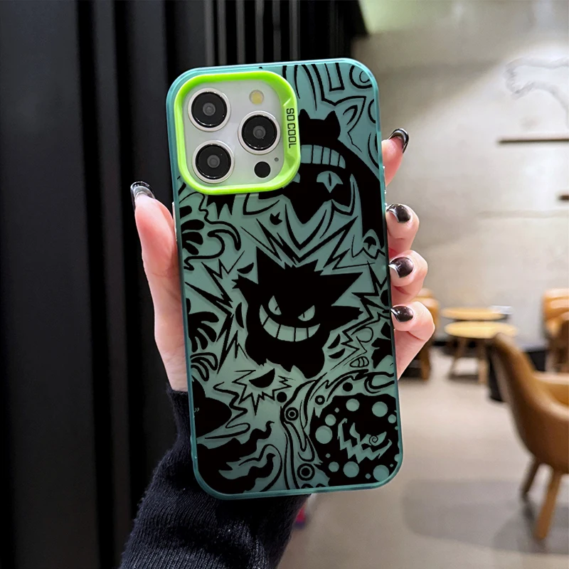 أنيمي P-Pokemon Gengar PC حافظة هاتف صلبة آيفون 17 الهواء 16 15 11 12 14 13 برو ماكس XS X XR زائد 8 7 SE 2020 غطاء مقاوم للصدمات #5