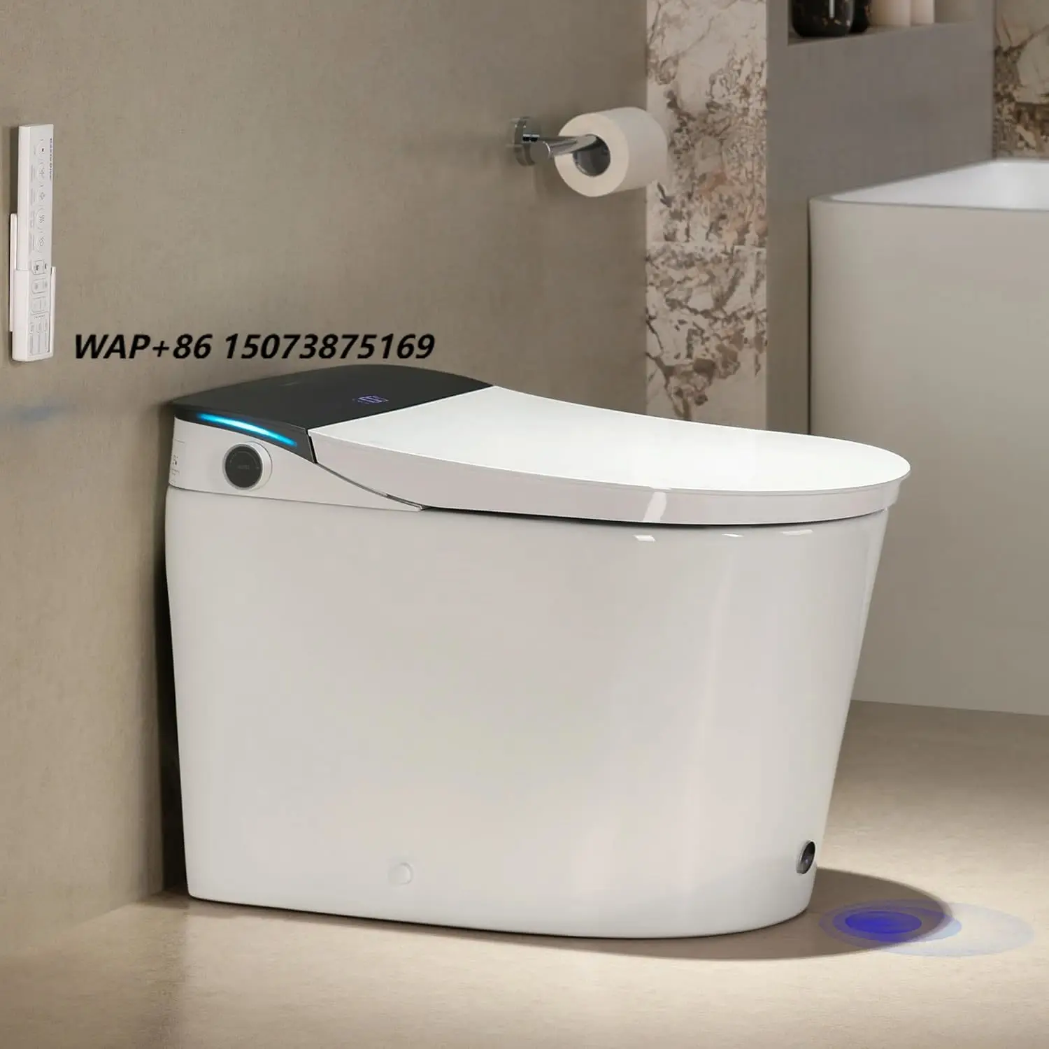 Smart Toilet 1000g MaP Flushing Full-Area Seat Sensor Auto Temperature Control Heated Seat Auto Open/Close Foot Sensor Built-in