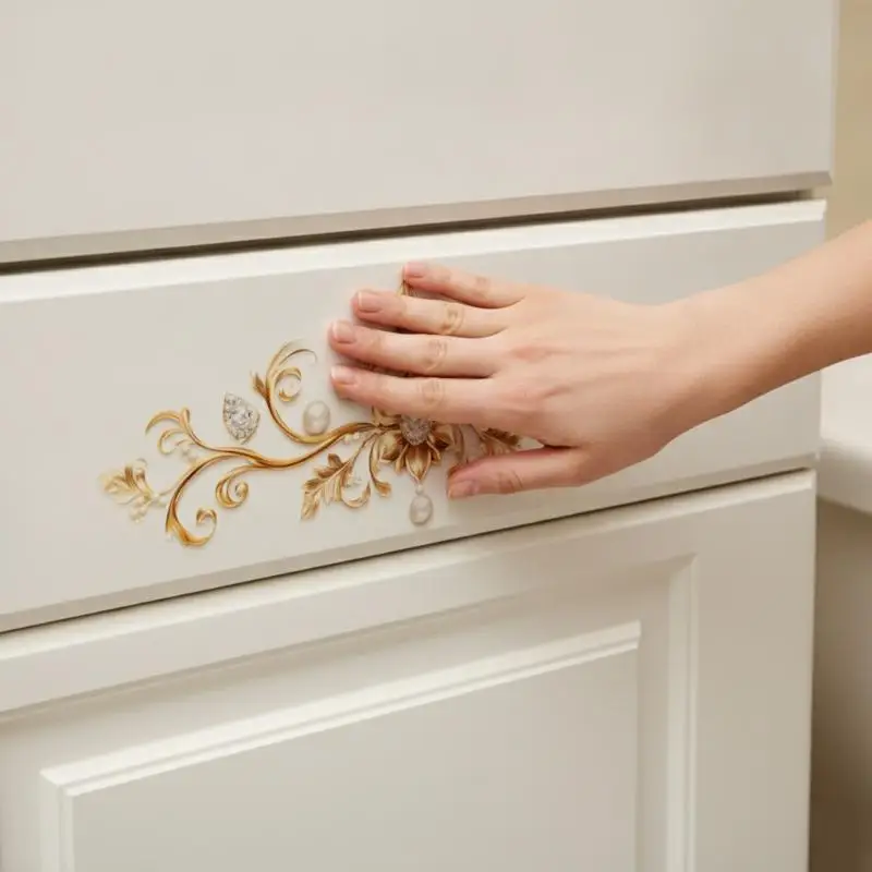 1PC New Gold Pattern Diamond Crown Bathroom Toilet Sticker Toilet Bucket Decorative Stickers Beautify