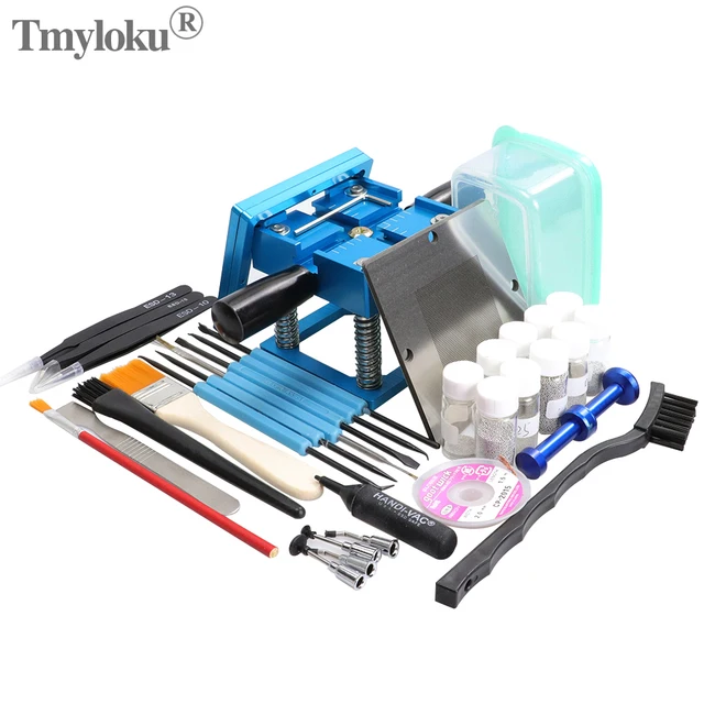 Uchwyty BGA 90x90mm Stacja Reballing Reballing Bga Sik tin szablon do konsoli do gier laptopa 10 sztuk szablony pomoc pasta lutownicza