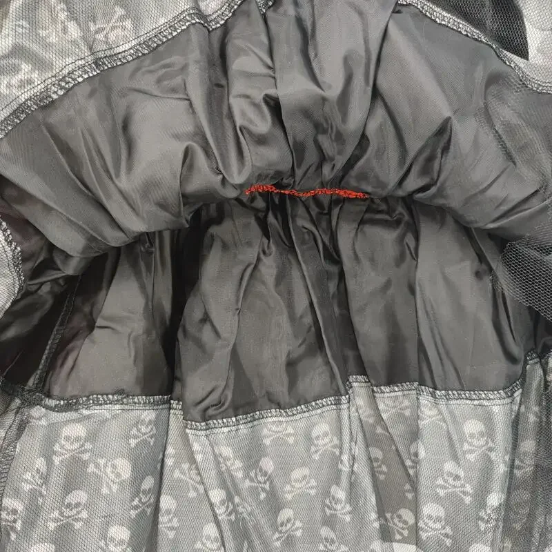 Костюм для косплея Gothique Foncé Noir and Rouge pour Fille, Robe Imprimée Christmas de Mort, Tenue d'Halloween, 3 Pièces