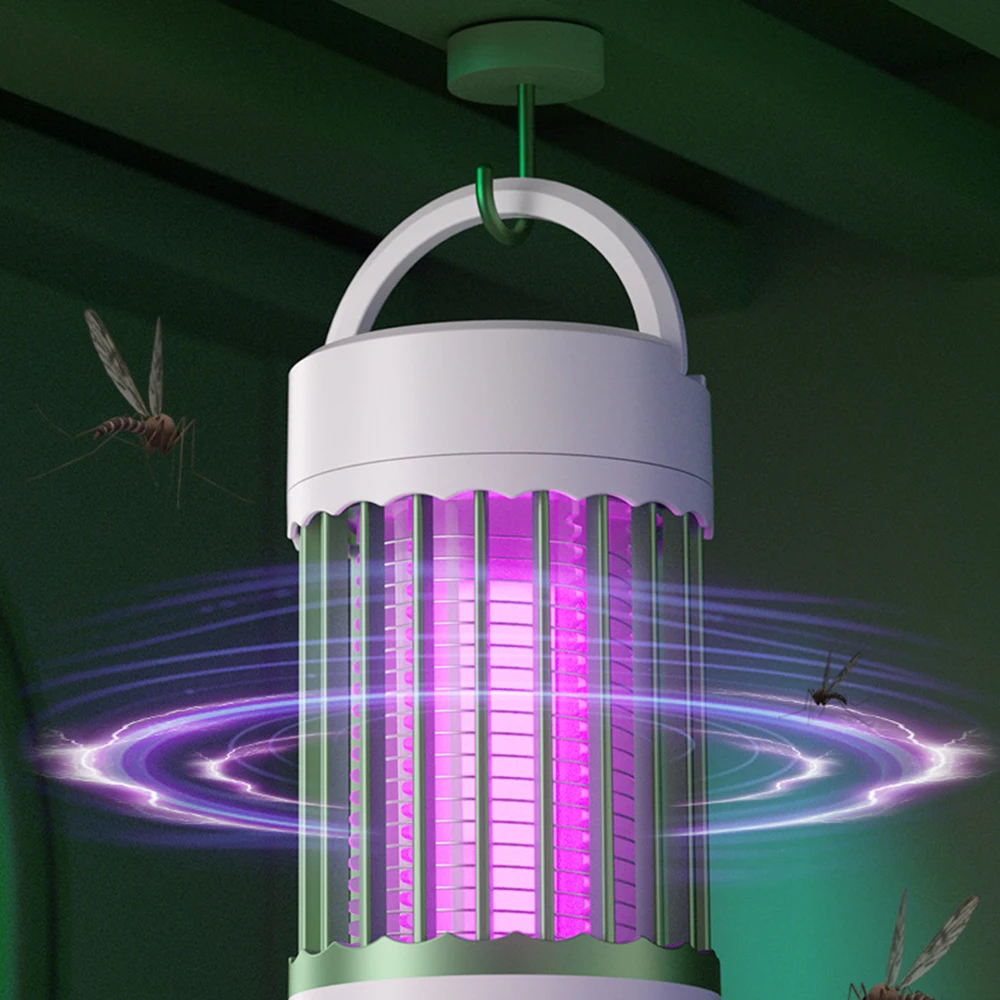 작은 전기 충격 모기 킬러 램프 USB 플라이 트랩 재퍼 곤충 킬러 구충제 빛 침실 야외 모기 방지 