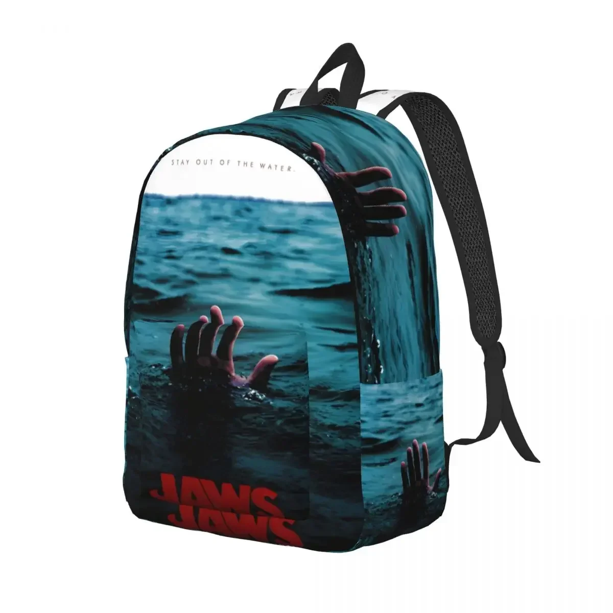 Custom Bag Jaws Classic Film Amity Island Backpack For Men Women Cool High School Hiking Travel Daypack Horror Laptop Shoulder B