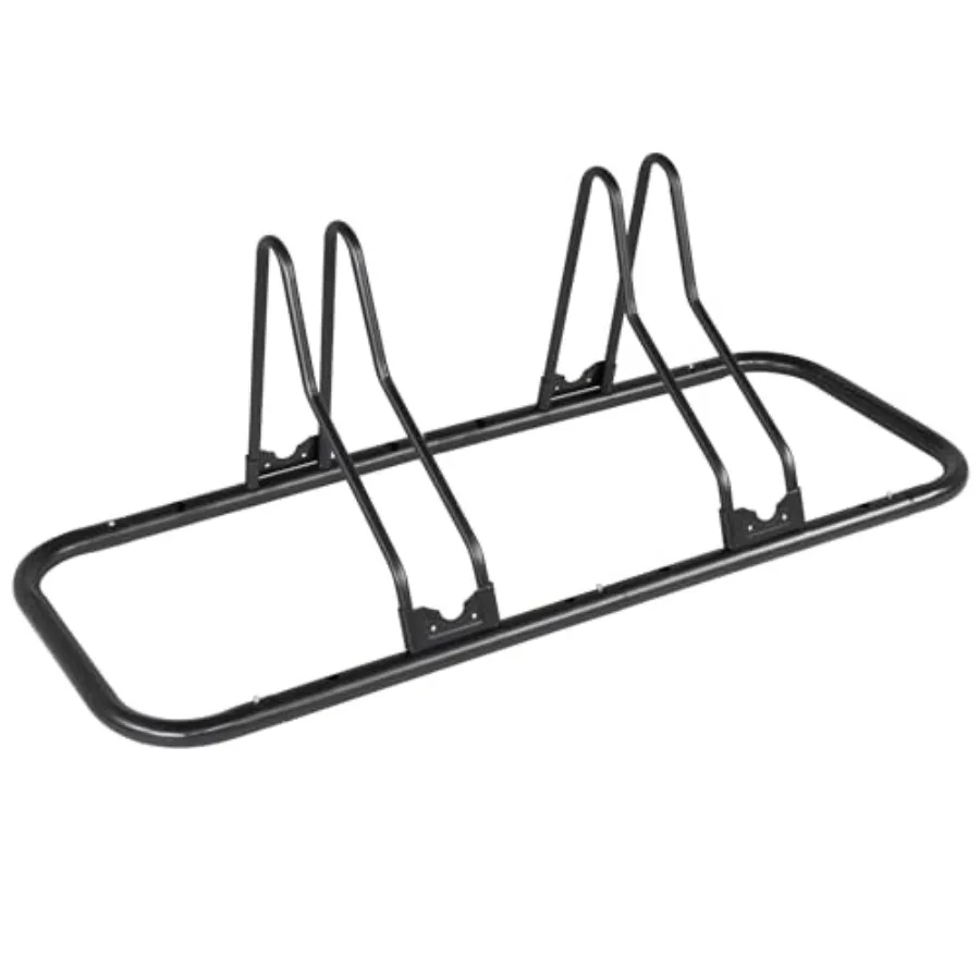 

Bicycle Floor Type Adjustable Parking Rack Stand - for Fat Mountain MTB and Road Bike Indoor Garage Storage - 2 Bikes