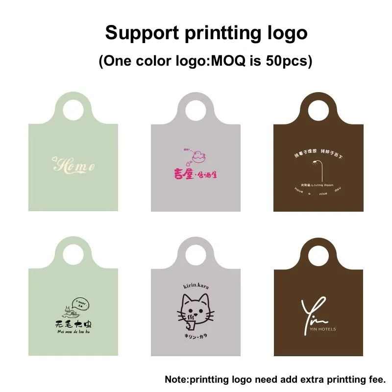 StoBag Custom Printting Logo Color Shopping Tote Bag Plastic Clothes Gift Packaging Storage Pouch Handbag Portable (Extra Fee)