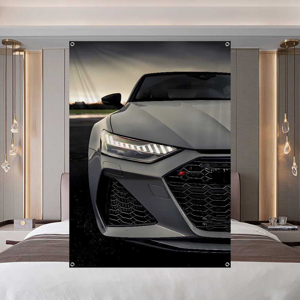 A-Audis R-RS6  Sports Car Flag Large Size Shop Art Promotion Advertising Booth Flag Hanging Banners