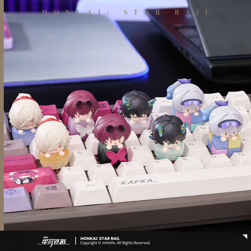 Anime Honkai Star Rail Dan Heng Imbibitor Lunae Kafka Silver Wolf Jing Yuan Cosplay Keycap Mechanical Keyboard Keycaps Accessory