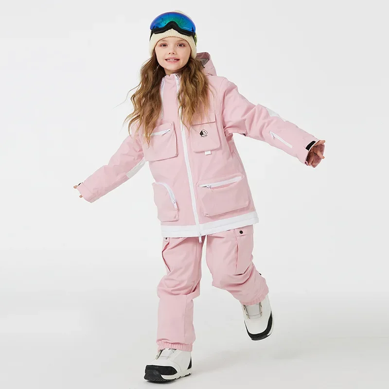 Boys Girls Winter Ski Clothes Windproof Waterproof Snowboarding Suit Sets Snow Skiing Clothing Ski Jackets Pants Snow Ski Wear - Image 4