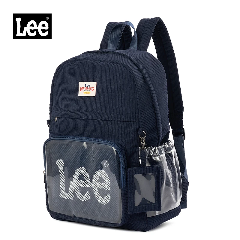 กระเป๋าเป้สะพายหลัง LEE รุ่น Large Leisure Corduroy Itabag ขนาด 14 นิ้ว สำหรับใส่แล็ปท็อป ไปโรงเรียน ผู้หญิง ผ้าเดนิม สำหรับเดินทาง ไปเรียนมหาวิทยาลัย  กระเป๋าใส่หนังสือ  กระเป๋า Ita Bag แบบใส