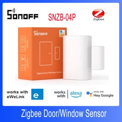 SONOFF-Sensor de porta e janela, SNZB-04P, Zigbee 3.0, Linkage inteligente local, Alerta de adulteração, Segurança doméstica, Trabalhar com eWeLink, Alexa, Google Home