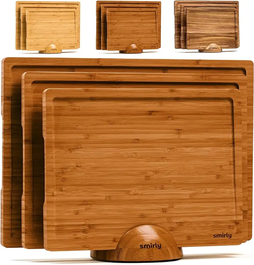 

Wood Cutting Board Bamboo Cutting Board Set Chopping Board and Wooden Cutting Boards for Kitchen Small Wood