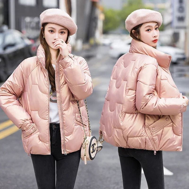 Winter Parka Jacket Women Casual Tops Cotton-padded Clothes Short Loose Fashion Design Wild Coat Female Warm Thickening Overcoat