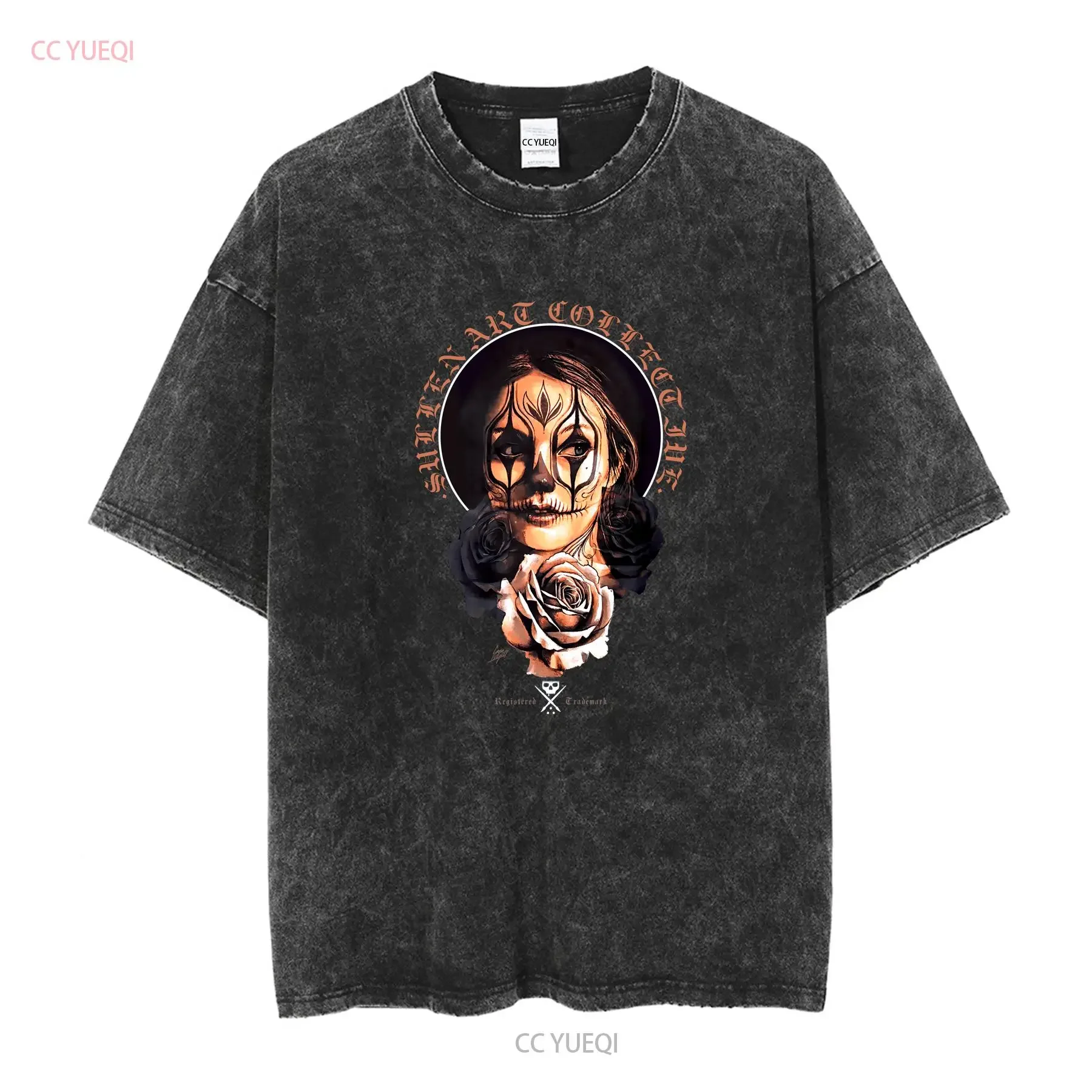 Sullen Men's T shirt CRY LATER Tattoos Urban Design Skull Premium Quality long or short sleeves vintage Washed Casual graphic