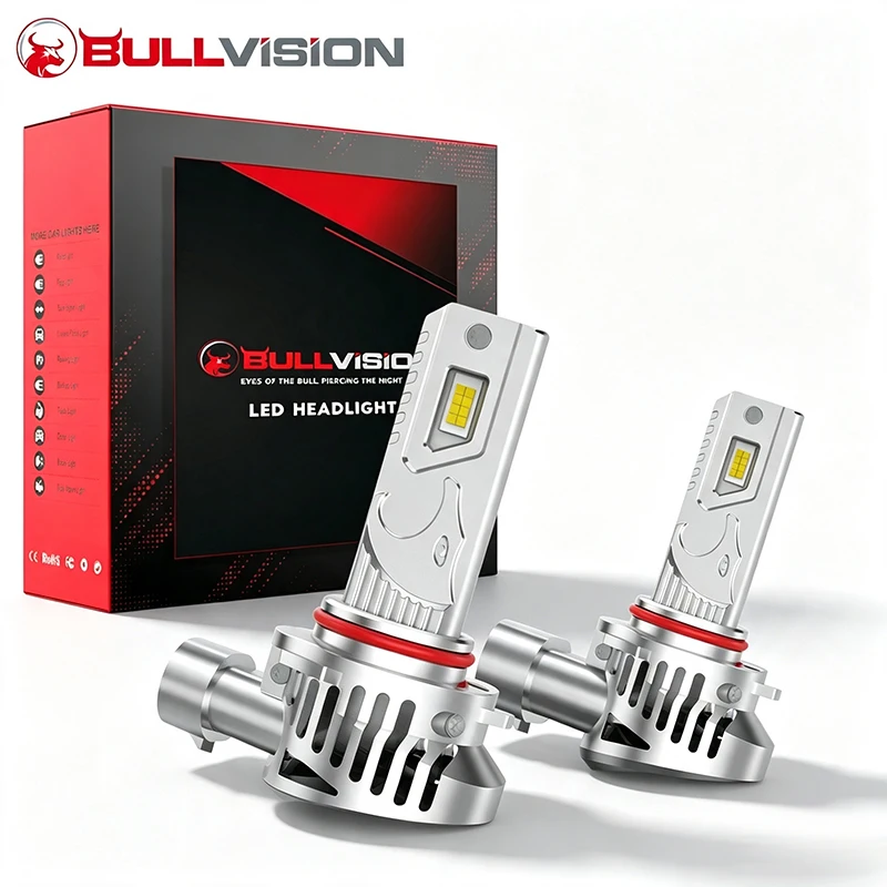 Image of bullvision 360 CSP H7 H4 LED-Scheinwerfer Canbus H11 H8 H9 9005 HB3 9006 HB4 9012 HIR2 3D CSP Autolampe Nebelscheinwerfer für Linsen