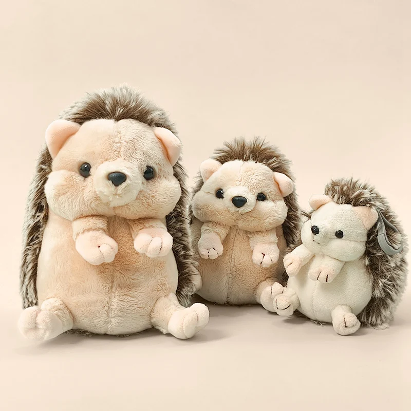 Juguetes de peluche de erizo realistas de 13/17/22cm, colgante de erizo de 11cm, llavero de Animal suave, juguete de peluche de erizo, regalo de cumpleaños para niños