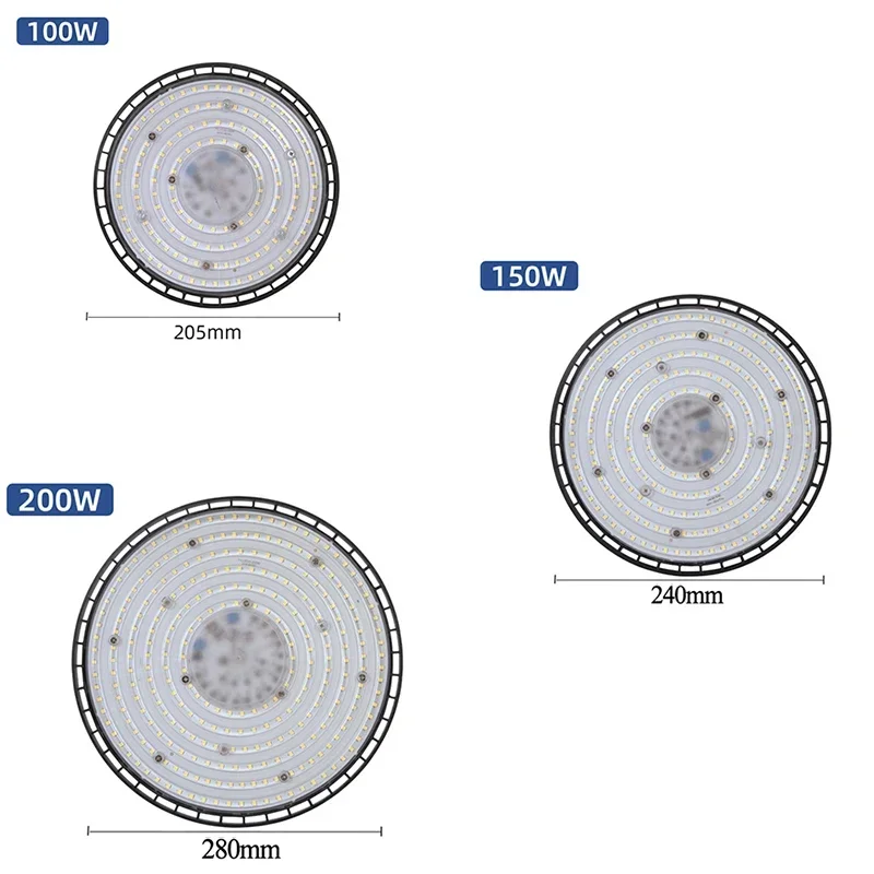 Nieuwste 100/150/200W 220V Hoge Baai Verlichting Ufo Led Warm/Wit Verlichting Magazijn Garage Verlichting Super Helder Industriële Verlichting Hot