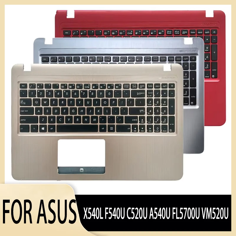 New Original for X540L F540U C520U A540U FL5700U VM520U Laptop Palmrest Case Keyboard US Version Upper Cover Golden/Silver/Red