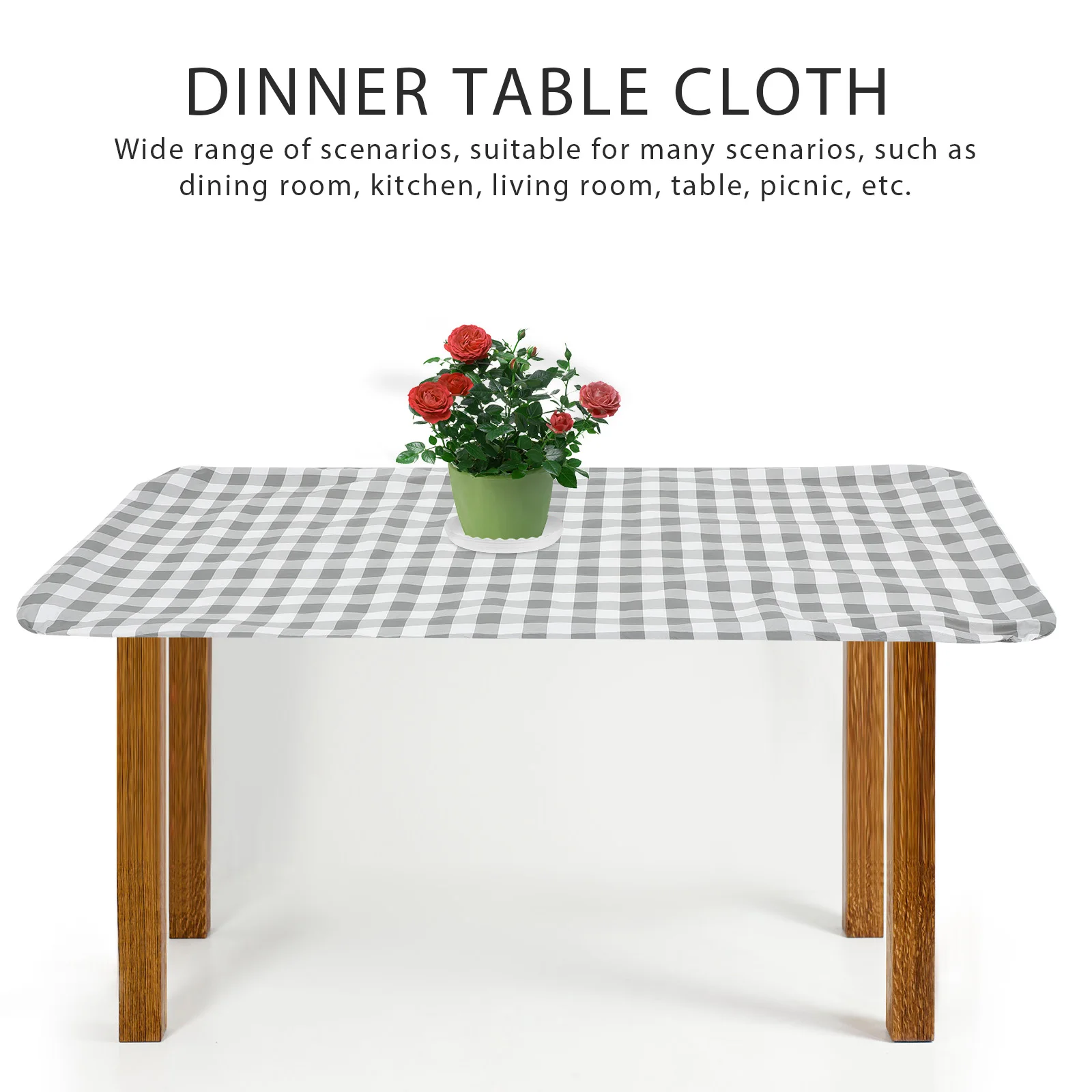 

6FT Anti Table Cover Outdoor Elastic Fitted Cloth Patio Decorative Waterproof Picnic Patio Table Covers Covers