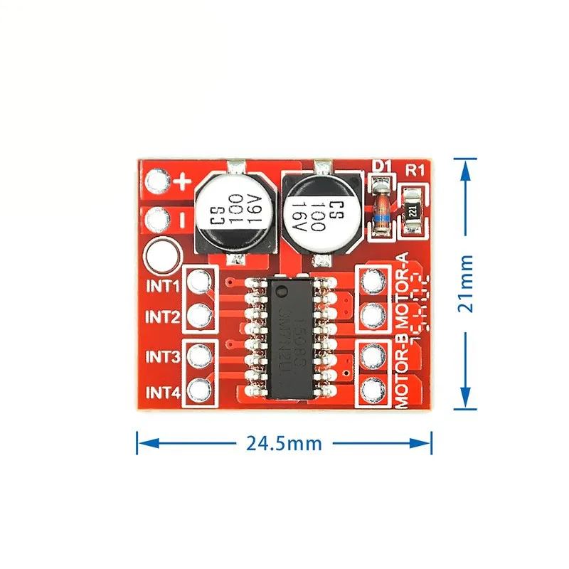 5-500Pcs 2-way DC Motor Drive Module with Forward and Reverse PWM Speed Regulation Dual H-bridge Stepper Motor Mini L298N