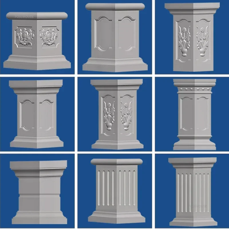 Home balcony garden building square column, model flowerpot base, European ABS Roman column mold, square railing cement pier