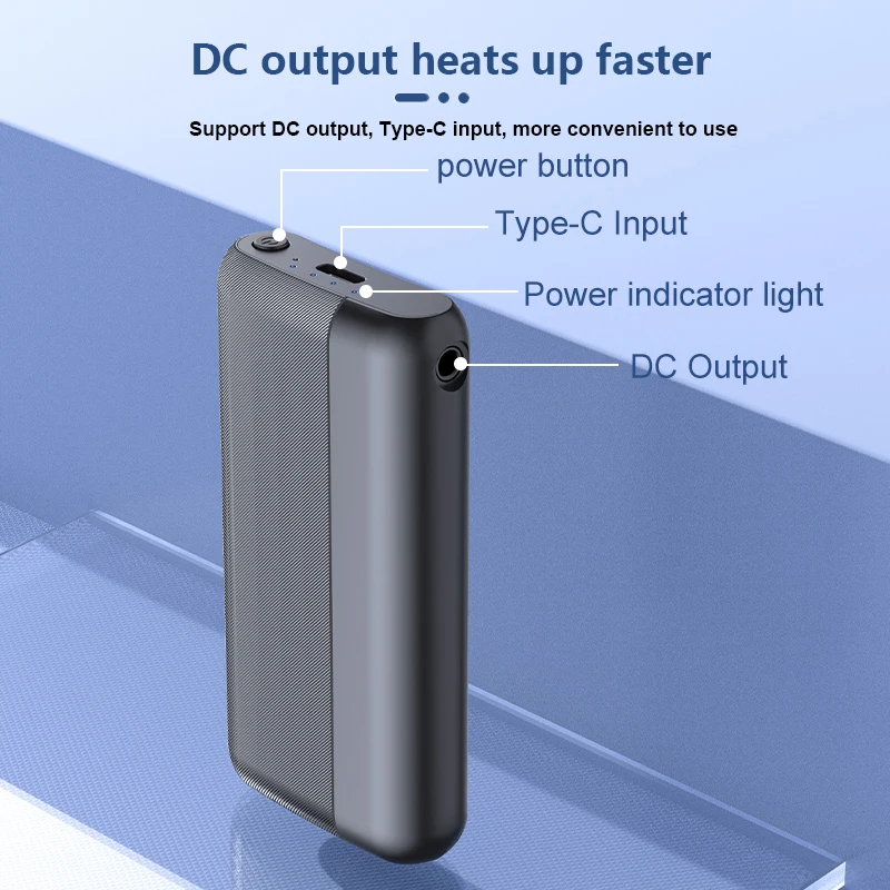 Carregador portátil DC Power Bank, Bateria externa para colete de aquecimento, jaqueta, meias, luvas, chapéu, equipamento de aquecimento elétrico, 5V, 2pcs