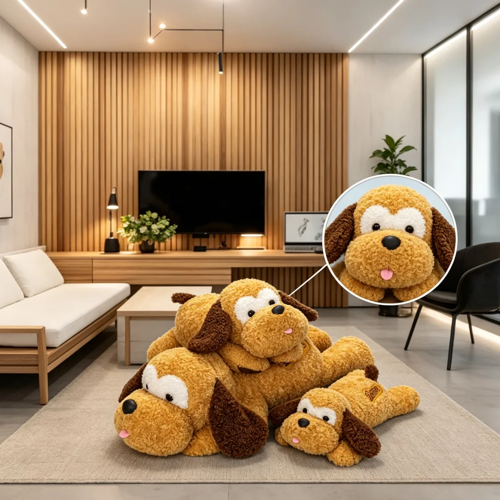 So Soft Cute Funny Quality Puppy Pillow Cushion Non Slip Bottom Machine Washable Home Decor Gift for Bed Sofa Office Living Room