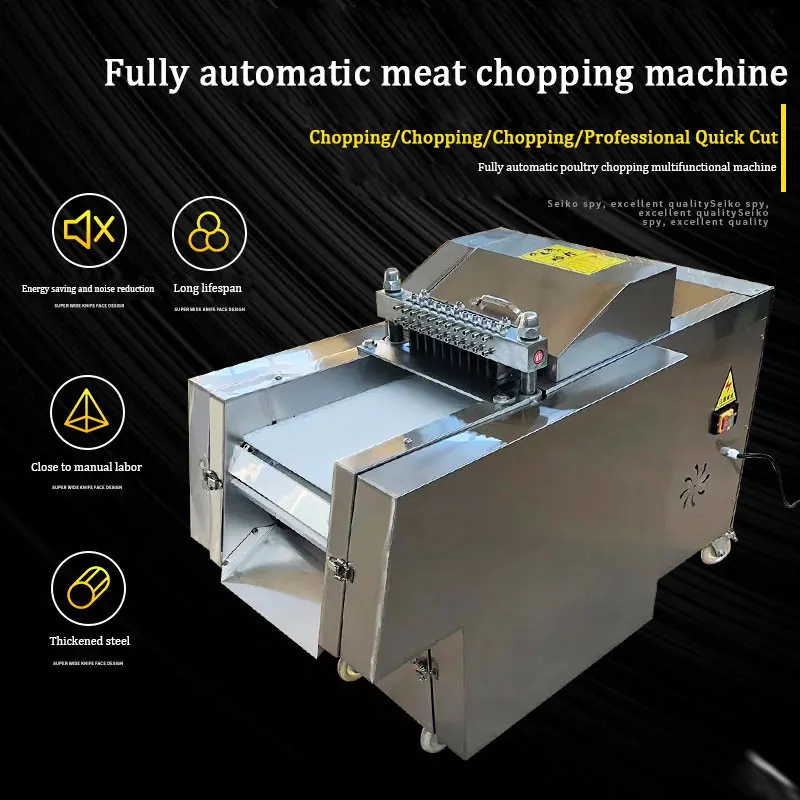 

Fresh Chicken Breast Meat Cutting Machine Pork Rind Cutter Poultry Meat Bone Cube Dicer Chopping Machine