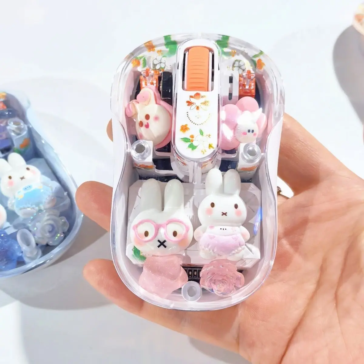 Kawaii Custom DIY Clear Miffy Wireless Mouse Portable Cartoon Office Accessory Compatible for Ipad Pc Notebook Lovely Cute New