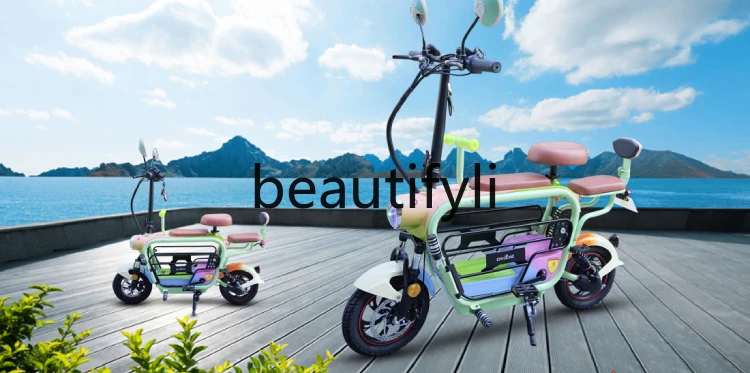 

Electric bicycle folding pedal electric scooter mini small dog car with pet