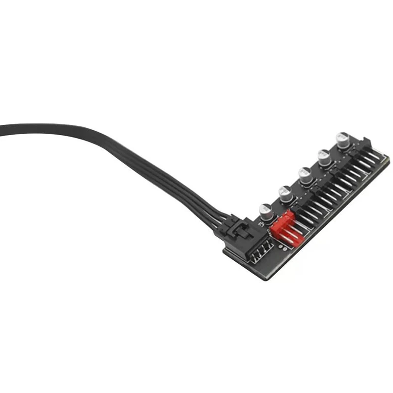 5 Port PC Fan Hub Splitter Speed Controller Adapter for 4 Pin PWM Cooler Cooling Fan Computer Cables Connectors