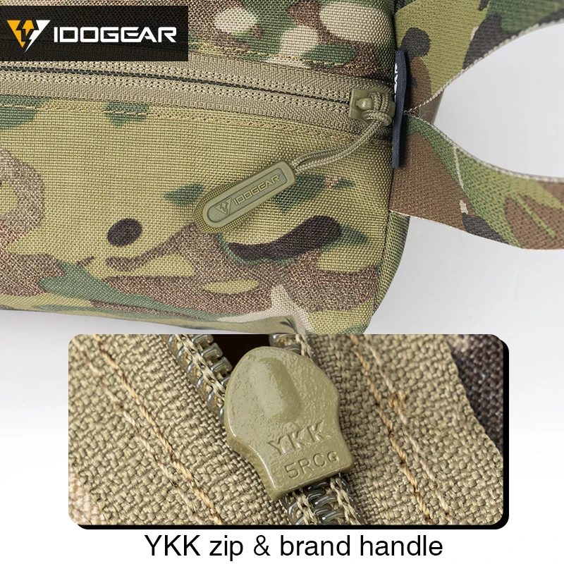 Imagem -03 - Idogear-acessório Tático Bolsa com Zíper Edc Ferramenta Militar Bolsa de Armazenamento Acessórios Airsoft Grande Médio Pequeno Pcs