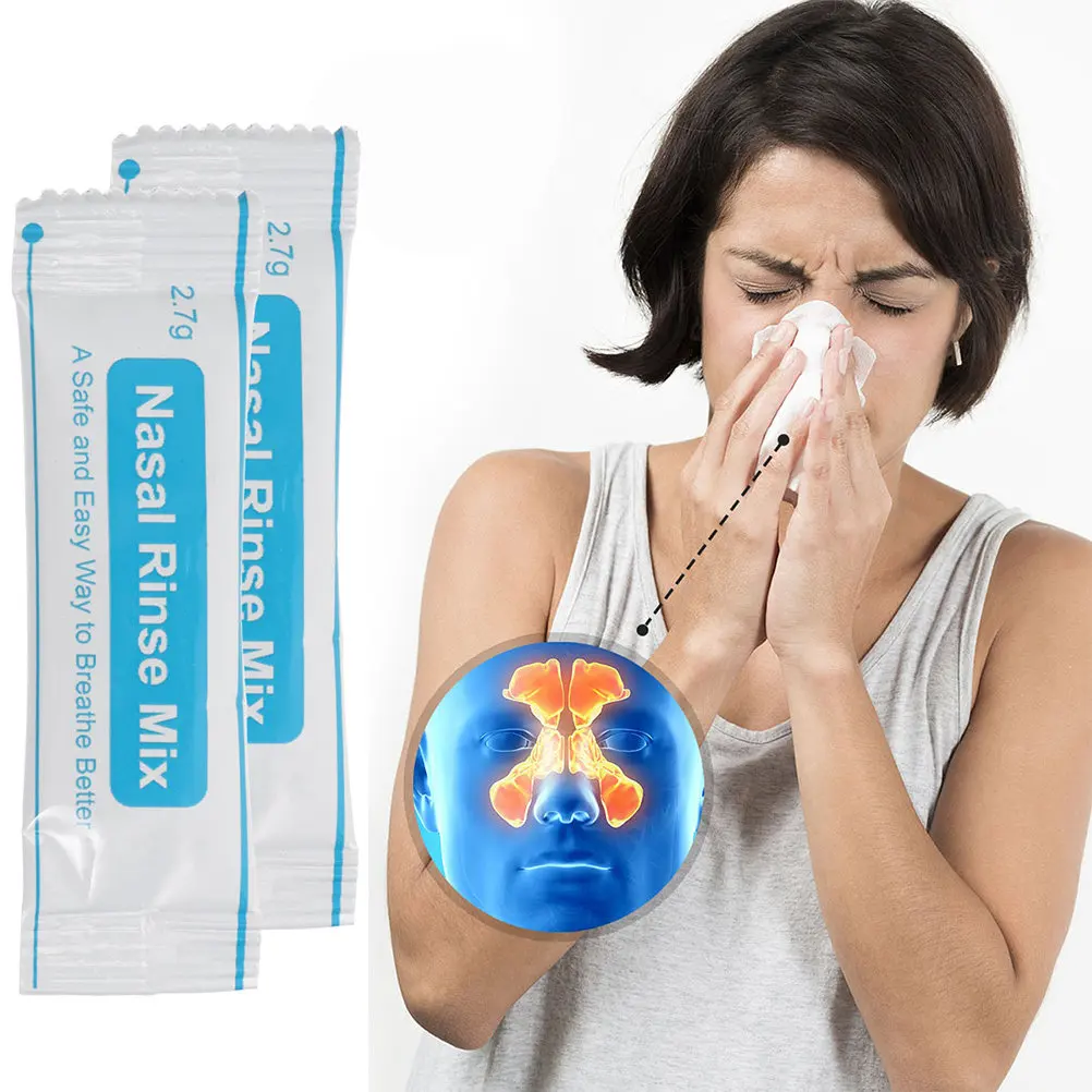 80Pcs Nasal Rinse Salt Packets High Quality Safe Suitable for Nasal Cleaning Daily Care and Nose Protector Salt - view 5
