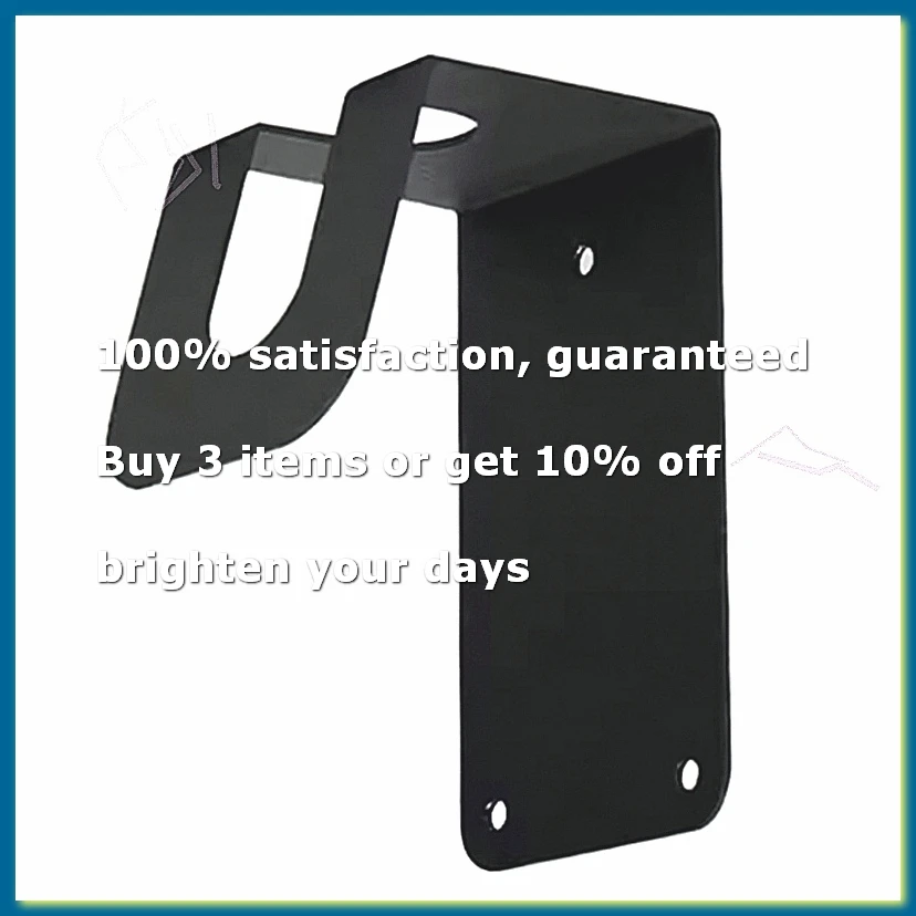Universal EV Charger Cable Holder - Wall Mount Hook for Electric Vehicle Charging Stations, Black