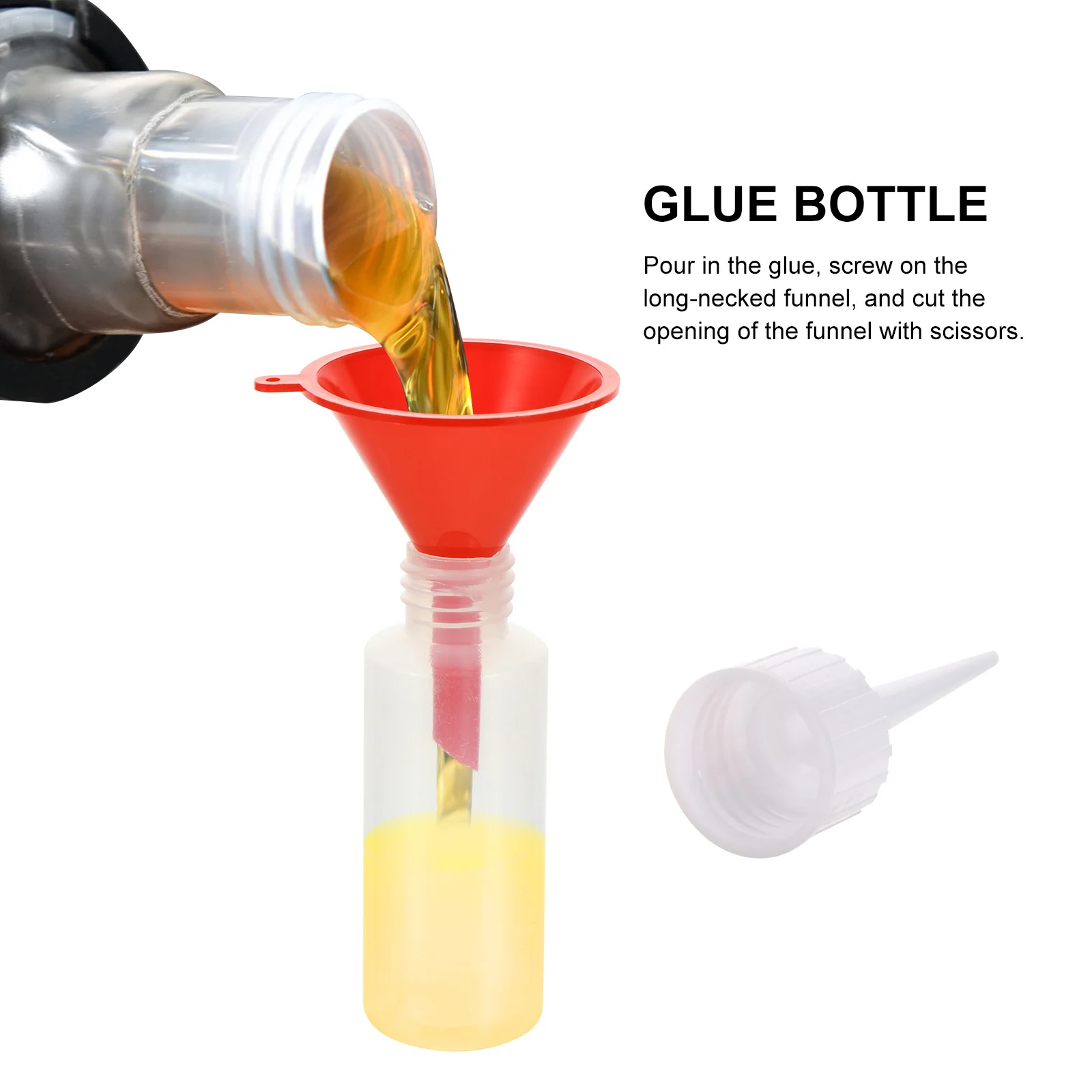 

10pcs 50Ml Squeeze Bottles Plastic Applicator Bottle For Glue Adhesive Oil Dispensing Refillable Pe Funnel Tip Craft Tool