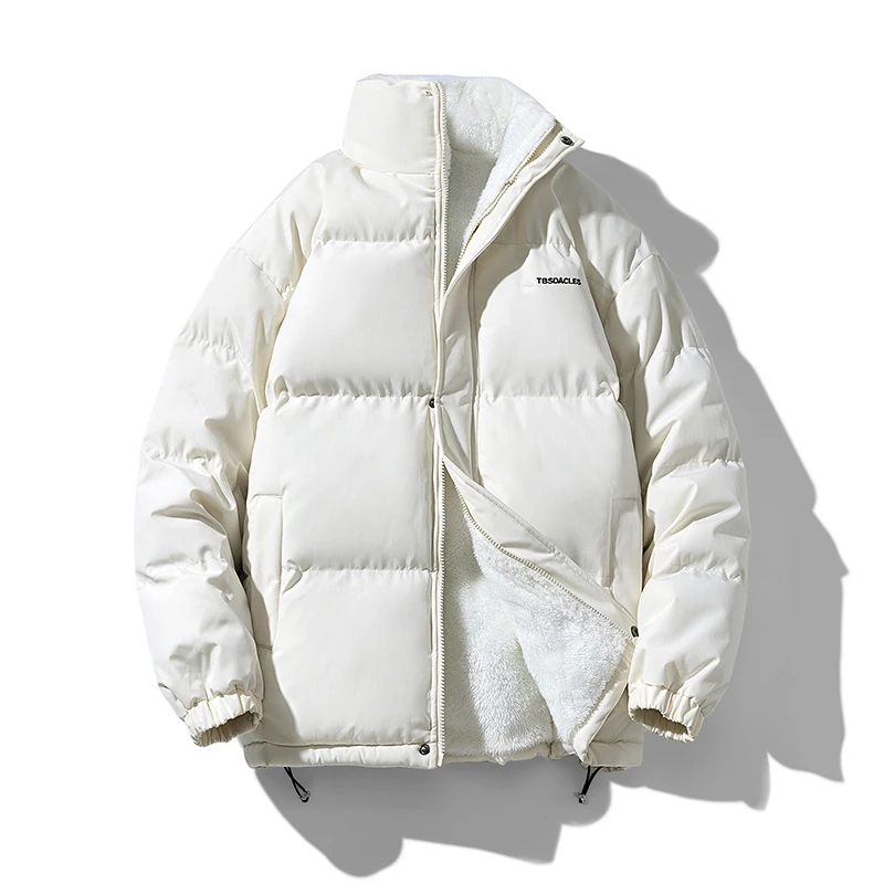 Winter Hot Sale Stand Collar Men Parkas Outdoor Windproof Warm Jackets Coats Solid Color Casual Male Clothes Thicken All-match