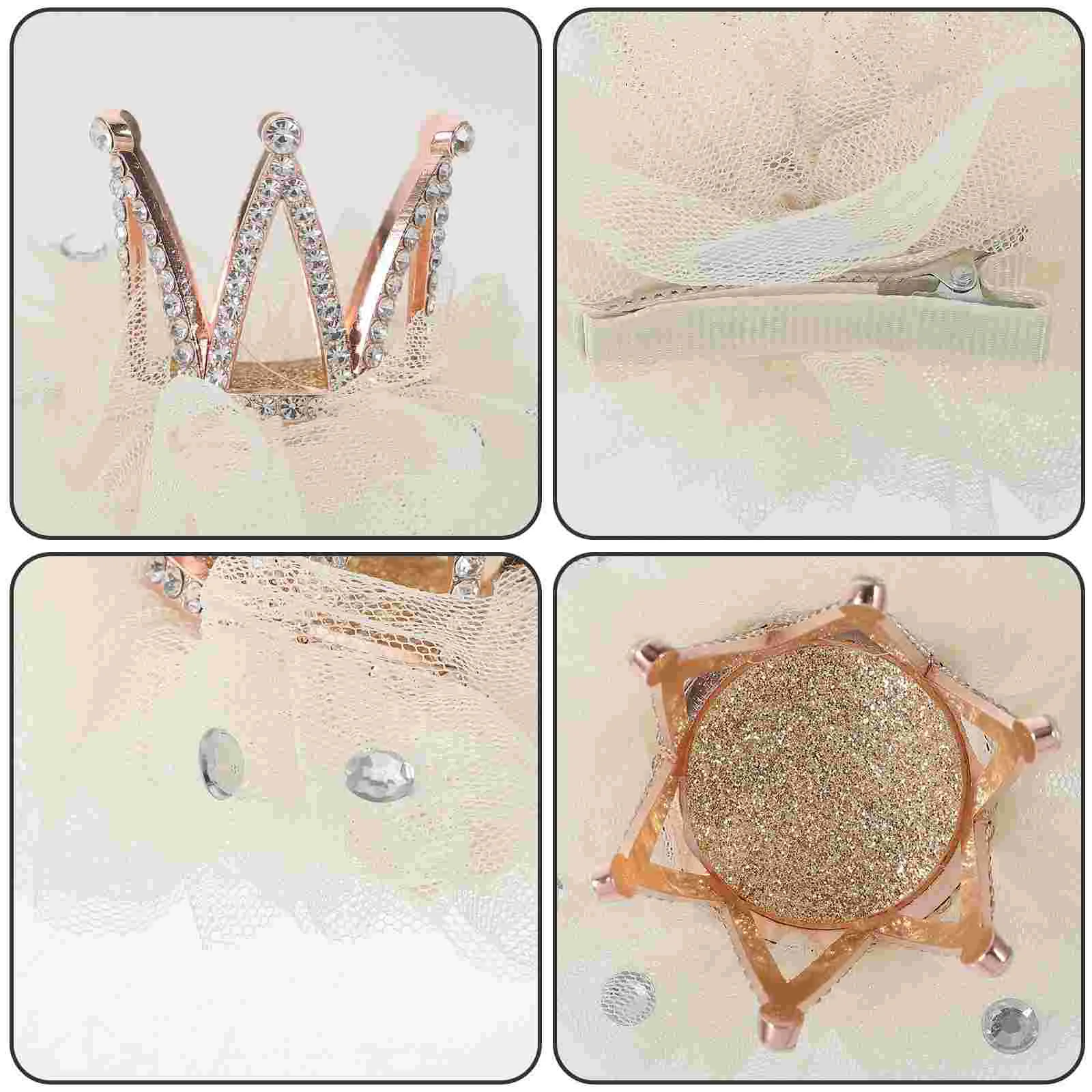 Barrettes for Girls Glitter Bobby Pin Men Baby Hair Clips Claw Crown Rhinestone Diamond