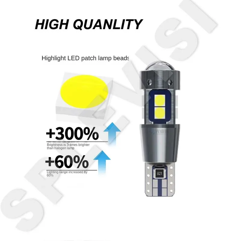 2pcs For Toyota Yaris MK2 2005-2011 Led White Canbus Error Free Number Plate Light Bulbs Bulb High Brightness Enhance heat