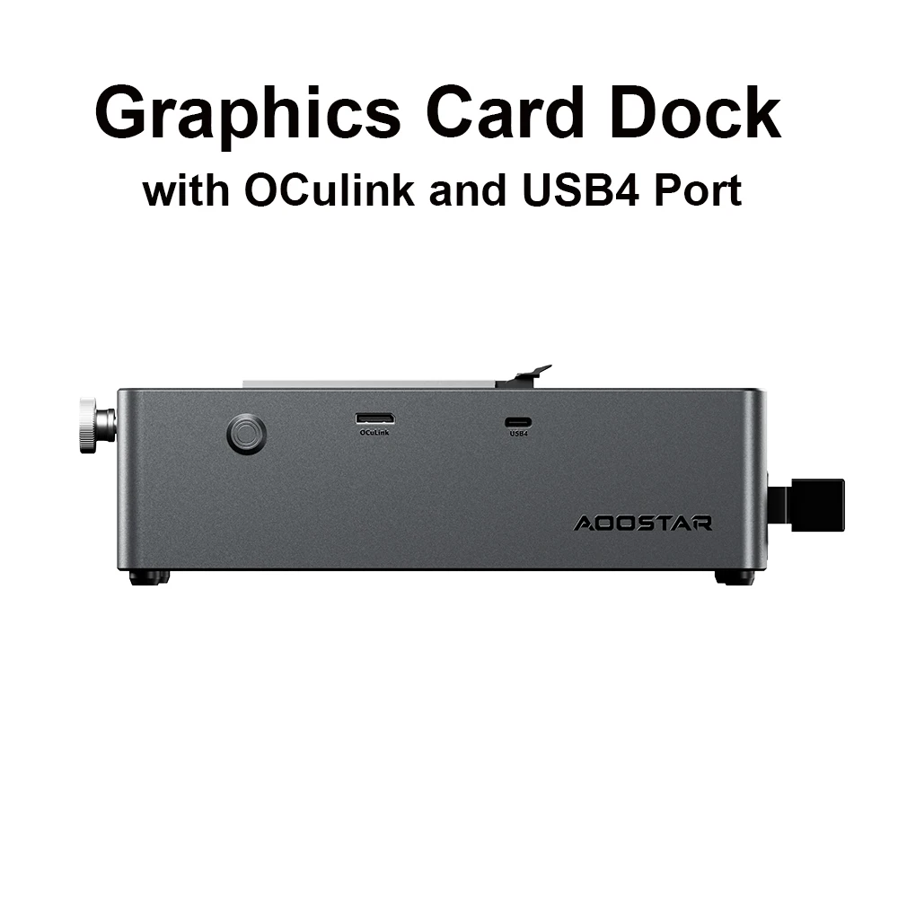 AOOSTAR AG02 グラフィックスカードドック、OCulink USB4ポート搭載、内蔵Huntkey 800W電源、ゲーミングPC eGPUドッキングステーション