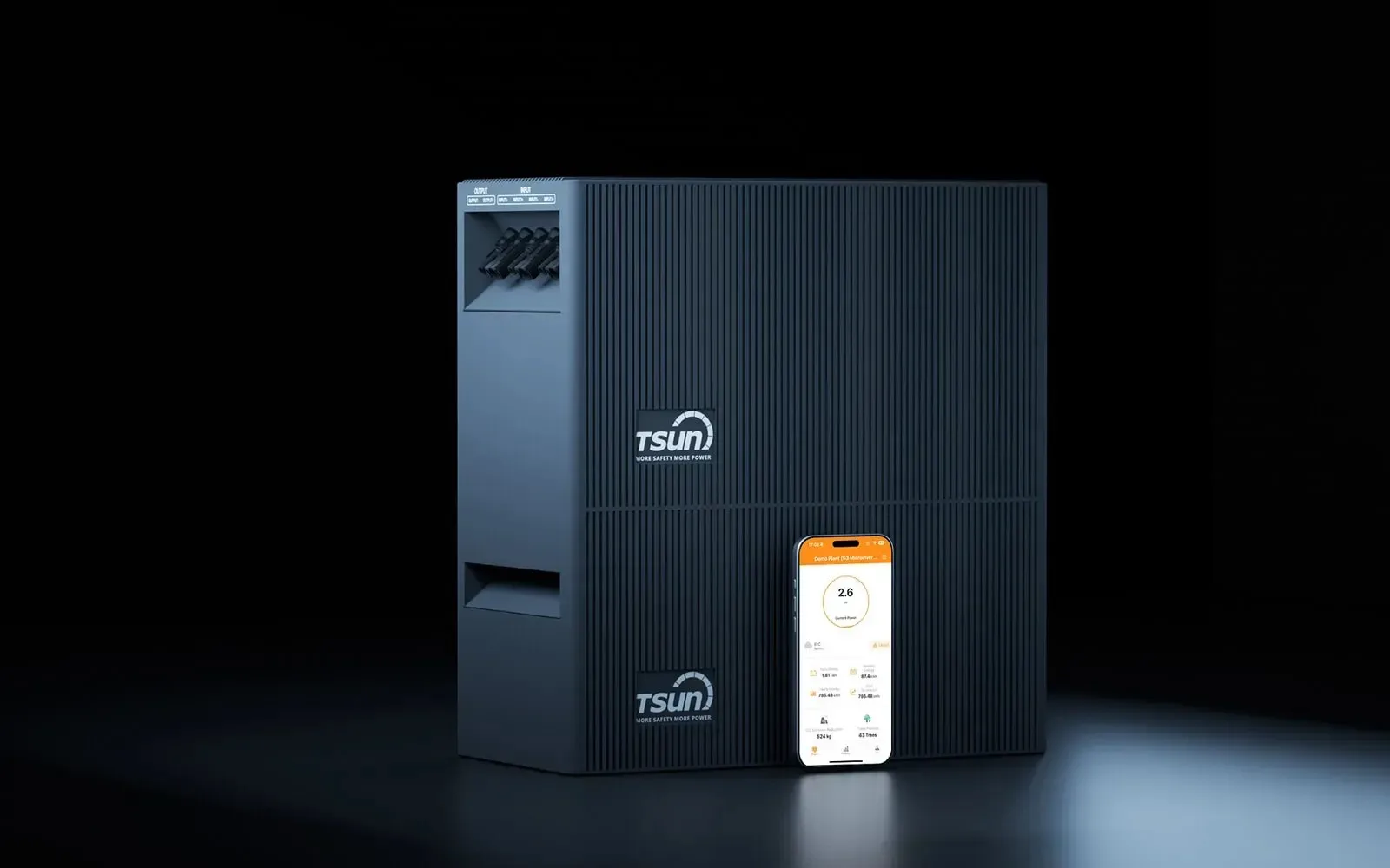 Centrale électrique de balcon TSUN DCU2000Lite 4kWh avec entrée PV 2400W, cellules industrielles 314Ah, 10 000 cycles de charge, 2 MPPT pour jusqu'à 4 panneaux solaires, capacité jusqu'à 10 kWh, IP65, Plug & Play
