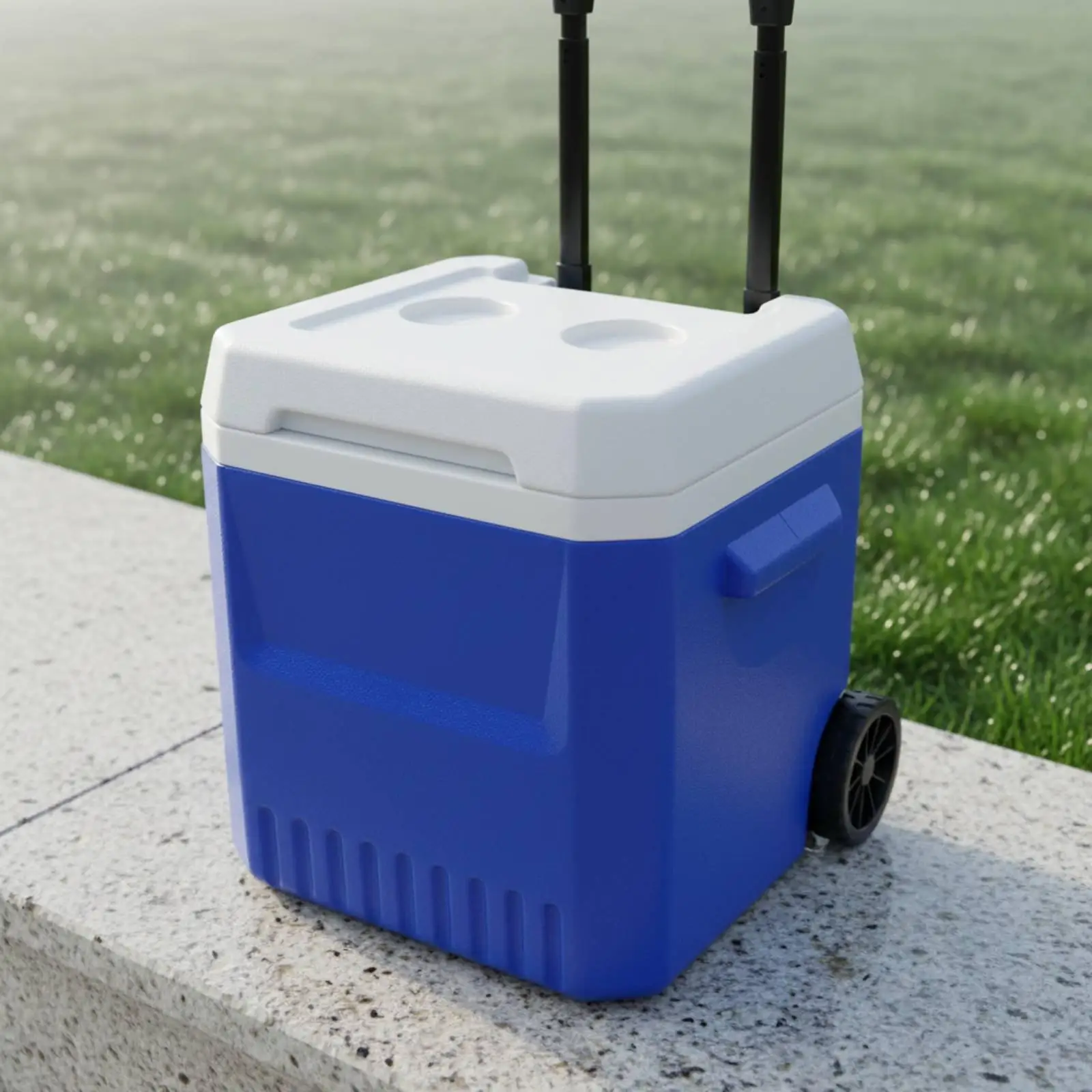 Large Ice Box with Wheels Outdoor Insulated Cooler Portable Ice Chest for Vending Camping Fishing view 4