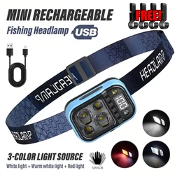 Super Bright LED Induction Headlamp With Power Display Waterproof Headlight Power Display Suitable Exploration Hunting Fishing