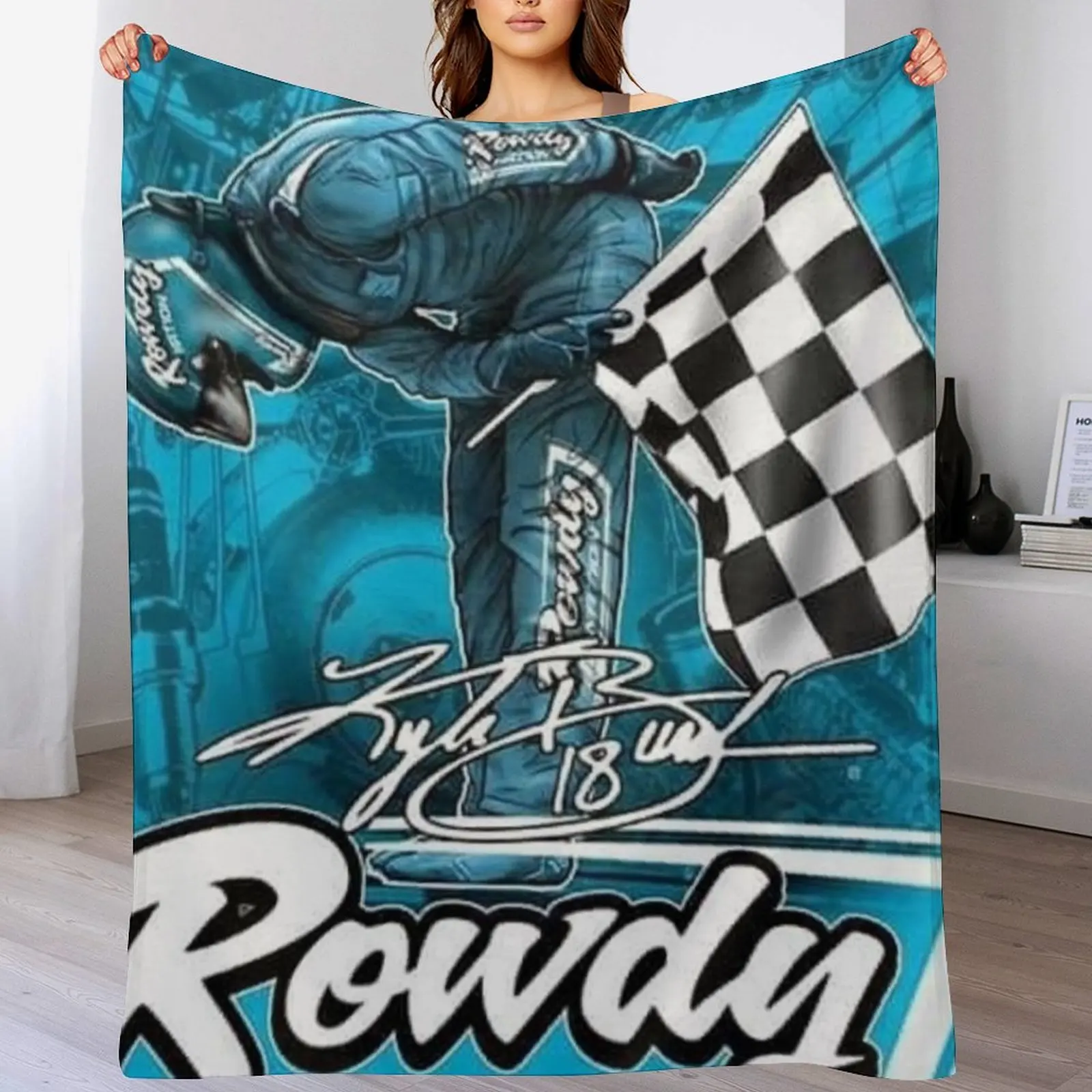 kyle busch racing Throw Blanket