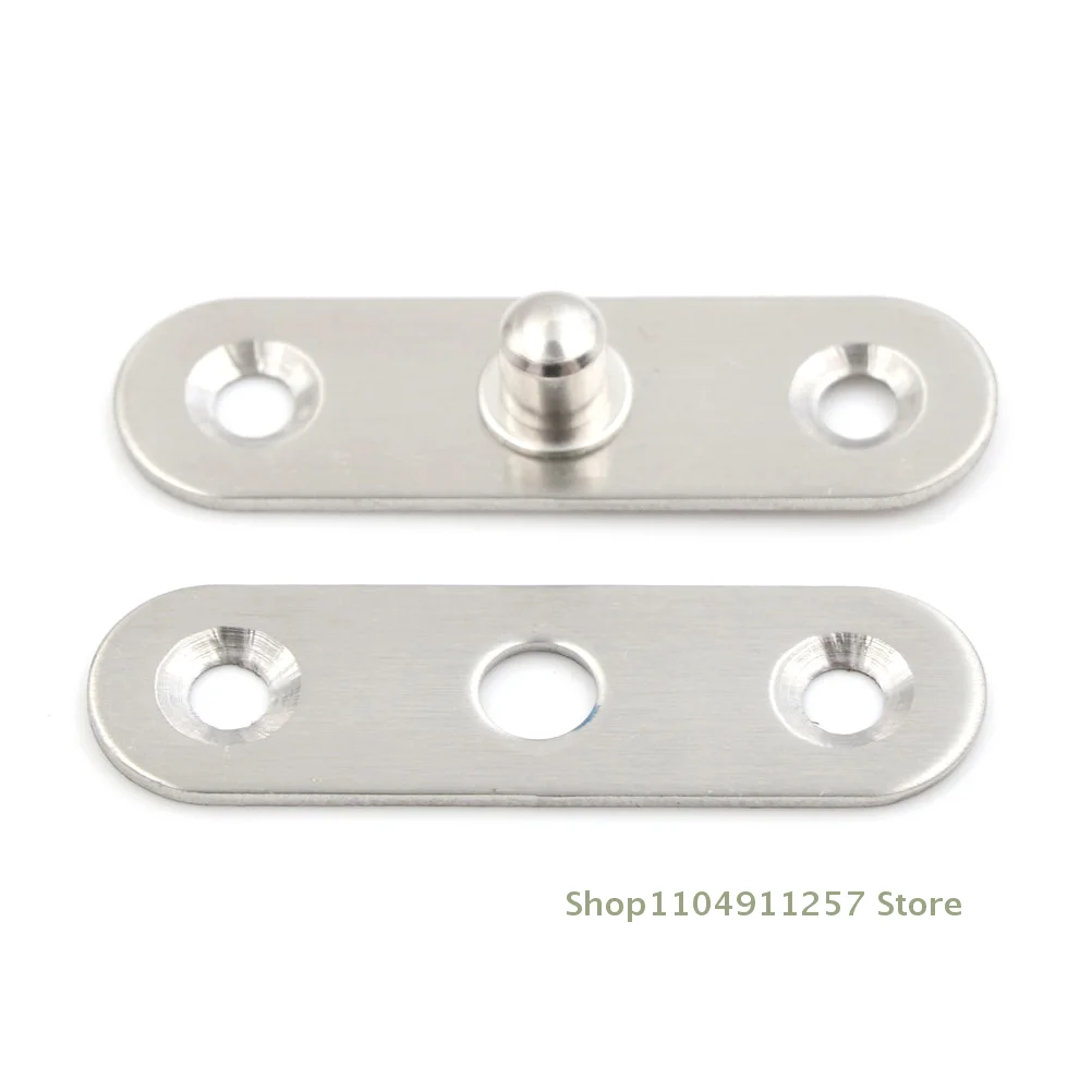 

1 Pair Rotating Hinge 57mm L Hardware Stainless Steel 360 Degree Rotating Door Pivot Hinge Tone Rotar