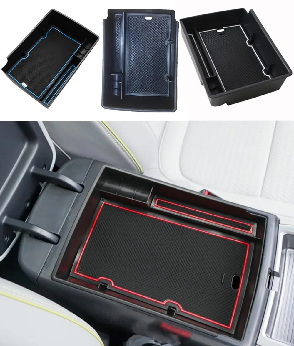 Caja de Almacenamiento para Reposabrazos Central de Coche para Hyundai Kona Elektro Kona EV 2020 2021+, Organizador de Consola Central, Accesorios de Orden